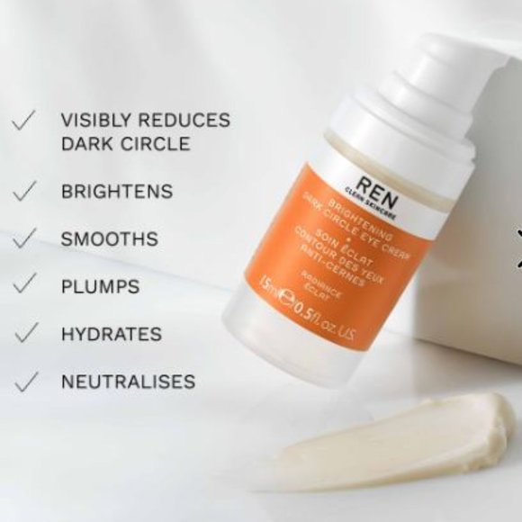 NIB New Ren Clean Skincare Brightening Dark Circle Eye Cream - Picture 1 of 2
